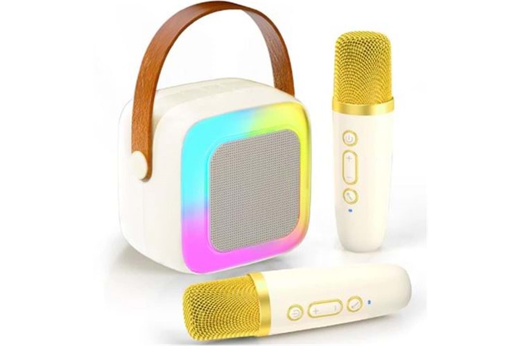 WowKids SY13 İki Mikrofonlu Gold Karaoke Speaker