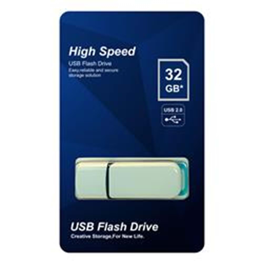 Elba 32GB Plastik Beyaz-Mavi 2.0 USB Flash Bellek