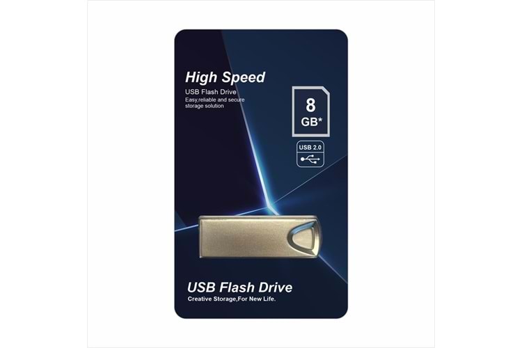 Elba 8GB Metal 2.0 USB Flash Bellek