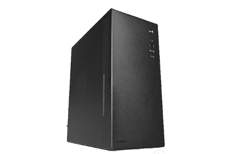Everest K250 PEAK 250W MICRO PSU Siyah USB3.0+USB2.0+TYPE-C+HD AUDIO Kompakt Mid-T PC Kasası