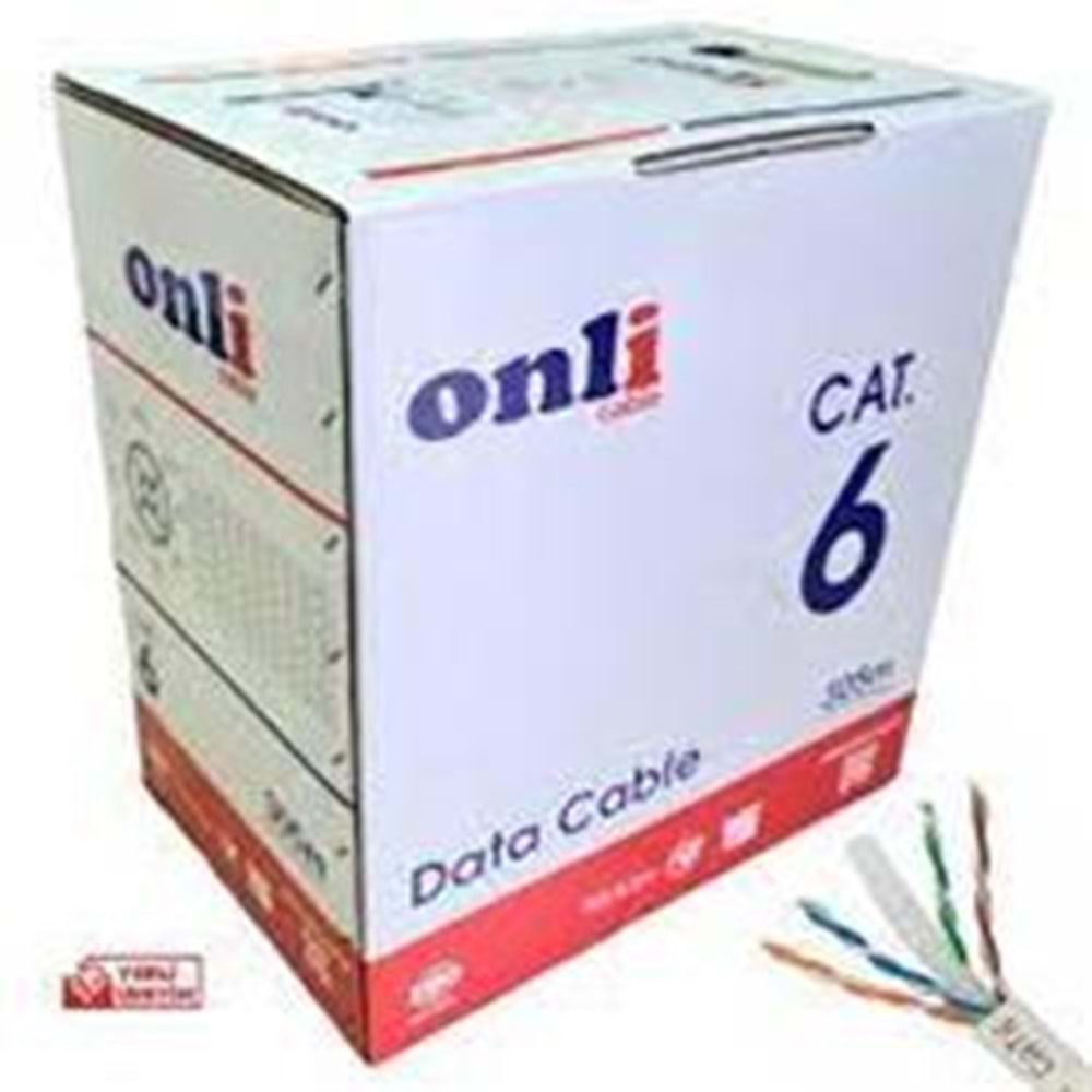 Onli U-UTP 24 AWG CCA 500 Metre Cat6 Kablo 