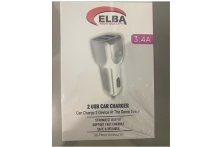ELB28-AR3P ELBA 3.4A 2USB ARAÇ BAŞLIK
