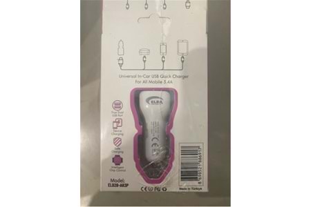 ELB28-AR3P ELBA 3.4A 2USB ARAÇ BAŞLIK