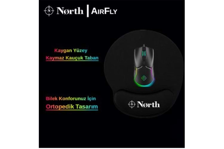 North Airfly Premium Quality Bilek Destekli Gaming Mousepad