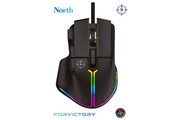 North Ragnarok RGB 12,800 DPI Profesyonel Makrolu Oyuncu Mouse