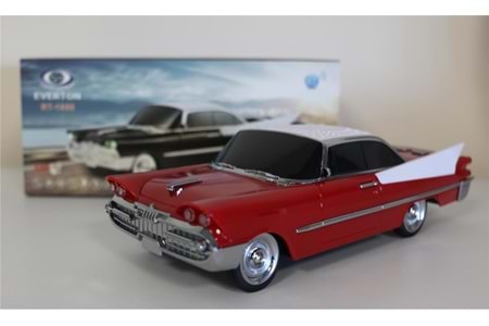EVERTON RT-1954 Kırmızı Arabalı Bluetooth Fm-Usb-Tf-Aux Şarjlı Nostaljik Radyo