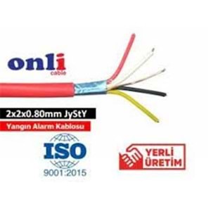 Ersan 2x2x0,80mm JE-H (St) H Bd (CU-HFFR) 100 metre Yangın Alarm Kablosu
