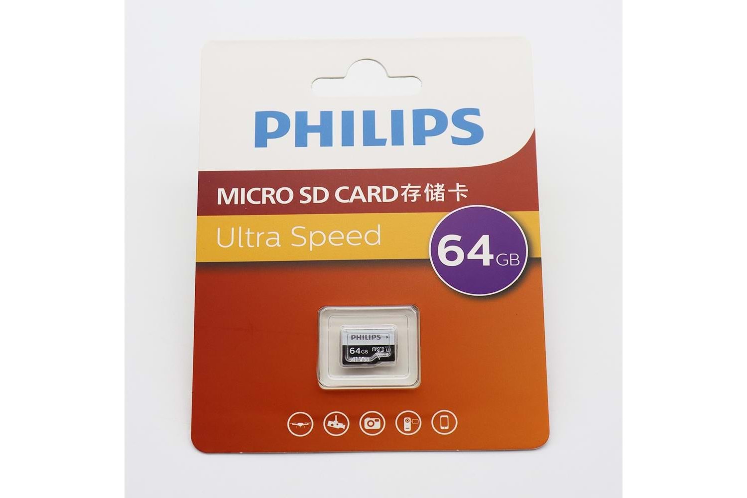 Philips 64GB A1 V30 MicroSDXC Hafıza Kartı (Adaptörsüz)