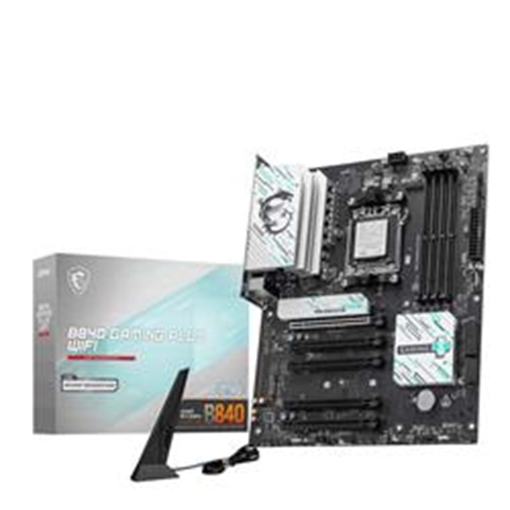 Msı B840 Gaming Plus Wifi 8000MHz (OC) DDR5 Soket AM5 M.2 HDMI ATX Anakart