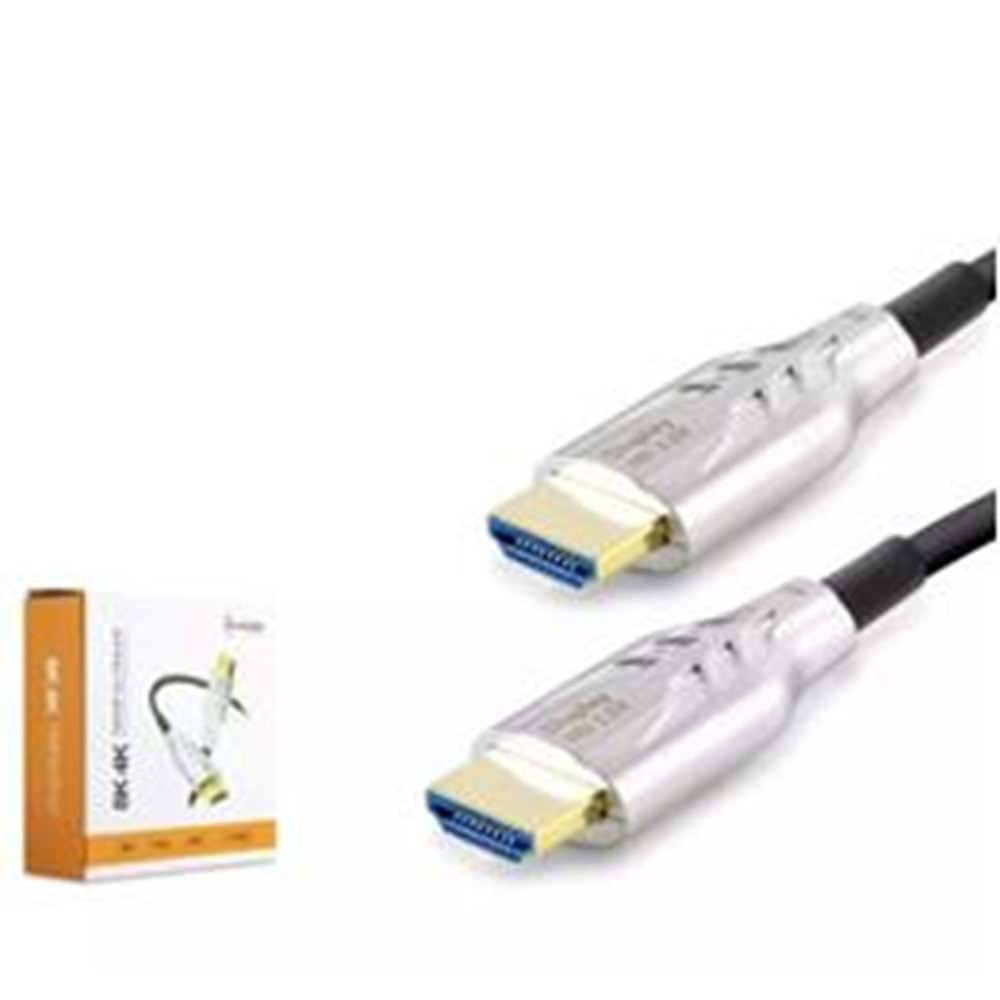 HADRON HDX2049 HDMI KABLO PVC 8K 60HZ 2.1V OPTIC OD8.0 20M SİYAH