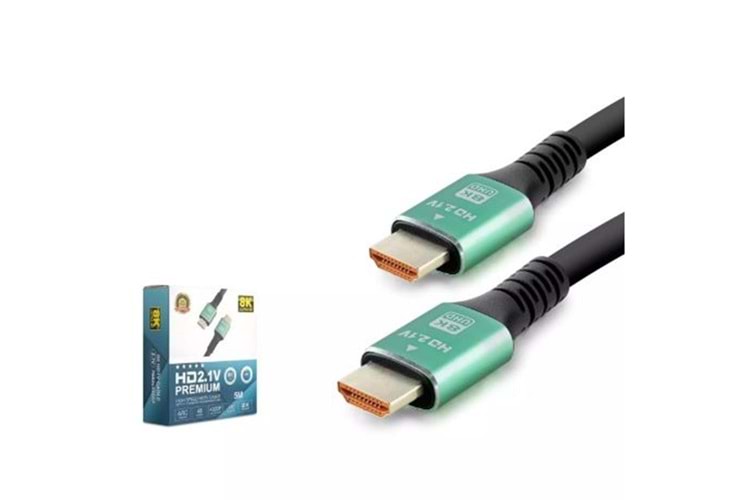 HADRON HDX2046 HDMI KABLO PVC 8K 60HZ 2.1V OPTIC OD8.0 5M SİYAH