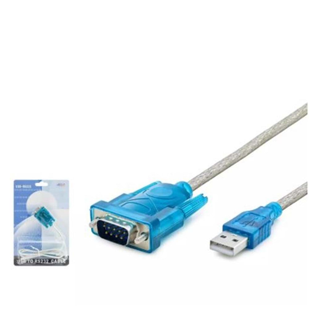 HADRON HDX7512 USB TO RS232 KABLO 84CM SILVER