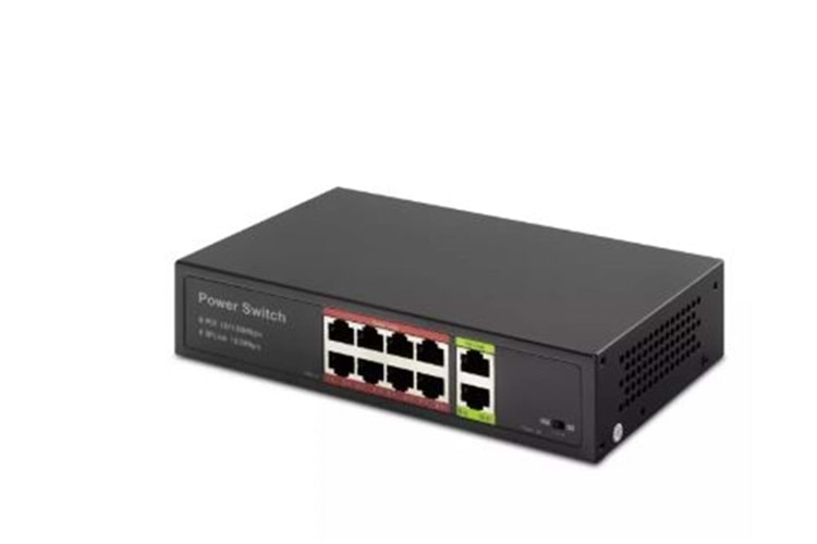 HADRON HD08 POE SWITCH 2UPLINK 8+2 10-100 MBPS 8PORT