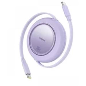 Baseus P10364500213-00 Free2 Pull Mini Kablolu USB-C 100W 2M Mor Şarj Kablosu