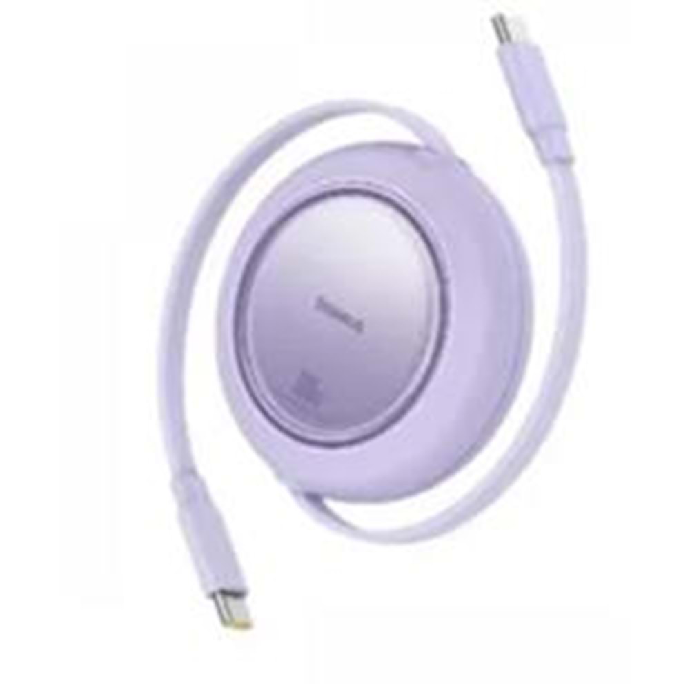 Baseus P10364500213-00 Free2 Pull Mini Kablolu USB-C 100W 2M Mor Şarj Kablosu