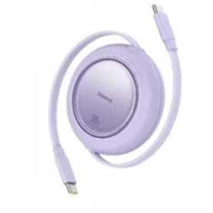 Baseus P10364500213-00 Free2 Pull Mini Kablolu USB-C 100W 2M Mor Şarj Kablosu