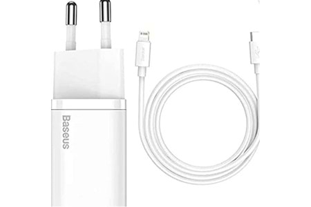 Baseus TZCCSUP-B02 20W C+C Beyaz Şarj Aleti