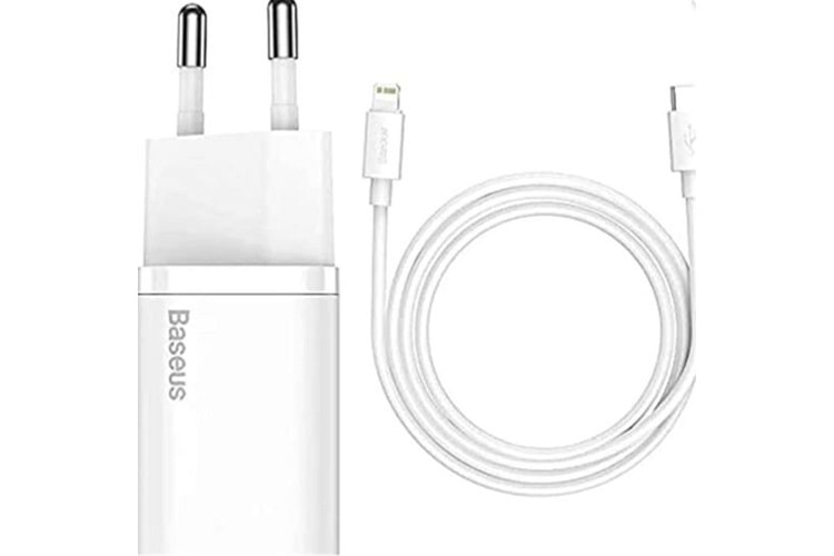 Baseus TZCCSUP-B02 20W C+C Beyaz Şarj Aleti