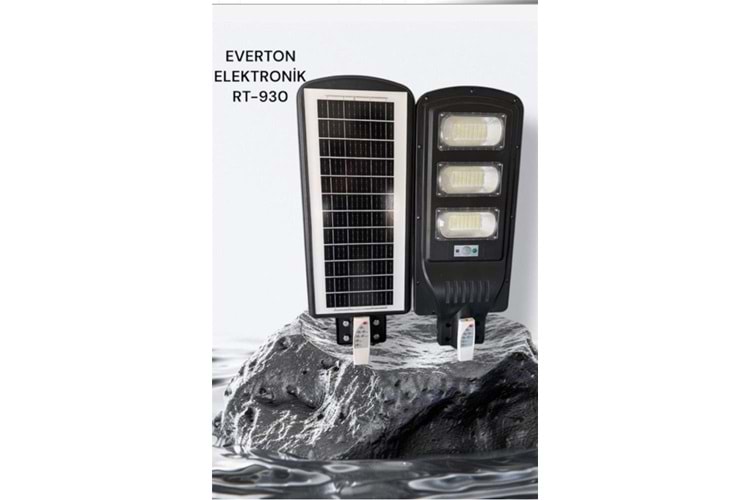 Everton Rt-930 Şarjlı 150w Solar Panelli Projektör Led (Sokak Lambası)