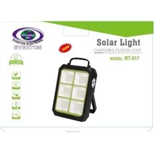 Everton Rt-917 Şarjlı 300w Solar Panelli Projektör Led