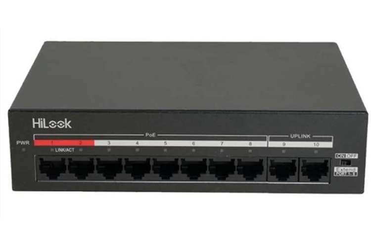 Hilook NS-0110MP-60 8 Port PoE, 60W, +2 Port Megabit Uplink Switch