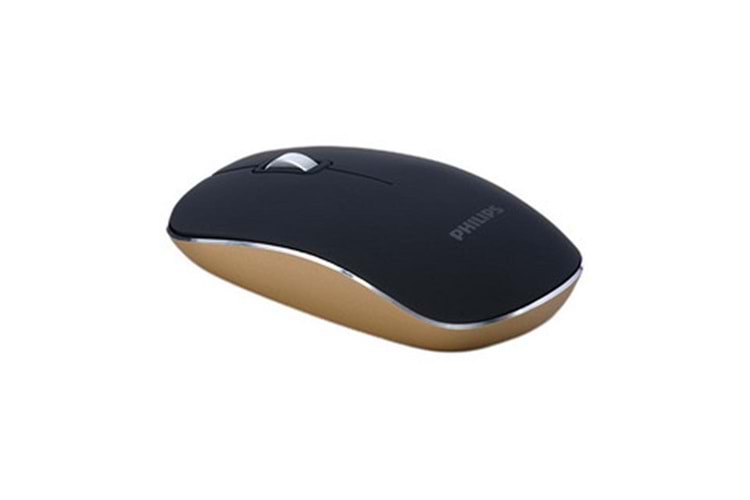 Philips SPK7323-93 Black and Gold Kablosuz Sessiz Optik Mouse