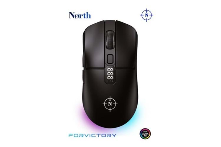 North Odin Pro WL Siyah 26K DPI 750 IPS 70G UltraLight RGB Kablosuz Gaming Mouse