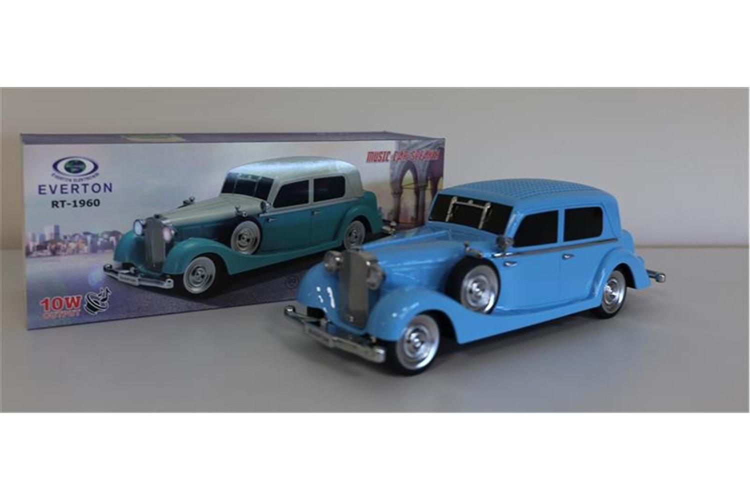 EVERTON RT-1960 Emerald (Zümrüt Yeşi)l Arabalı Bluetooth Fm-Usb-Tf-Aux Şarjlı Nostaljik Radyo