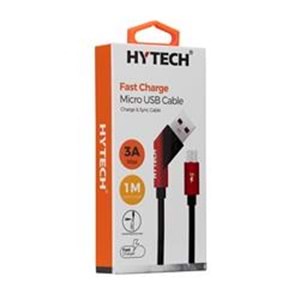 Hytech HY-X431 1M 3A Type-C Örgülü Silver Gri Data + Şarj Kablosu