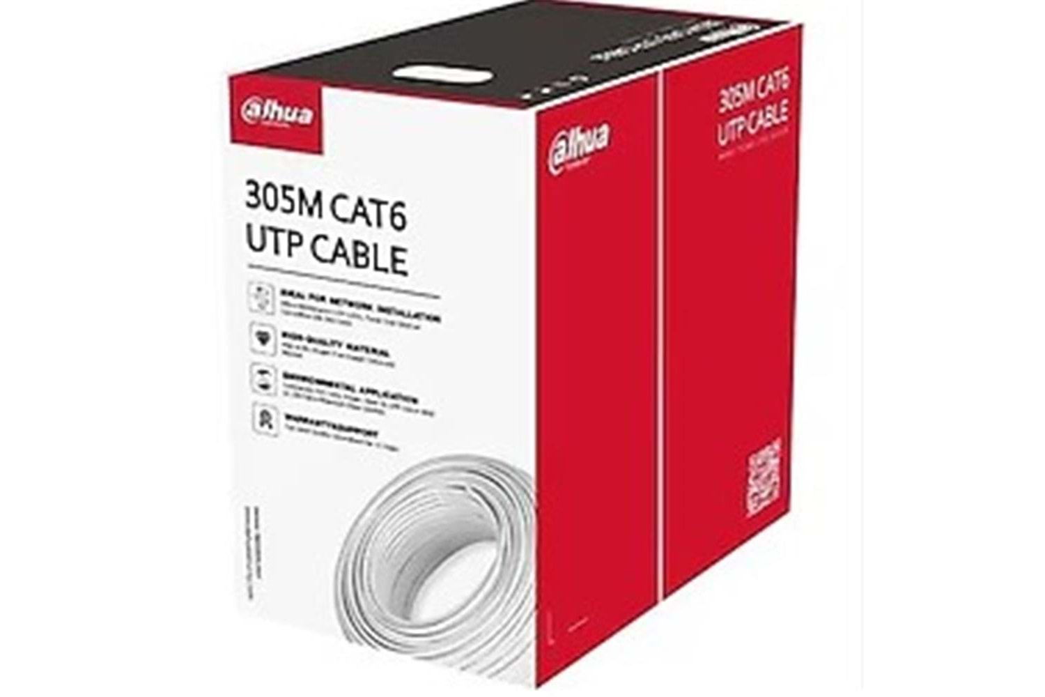 Dahua PFM920I Saf Full Bakır Cat6 Kablo Mavi 305 Metre İç Ortam