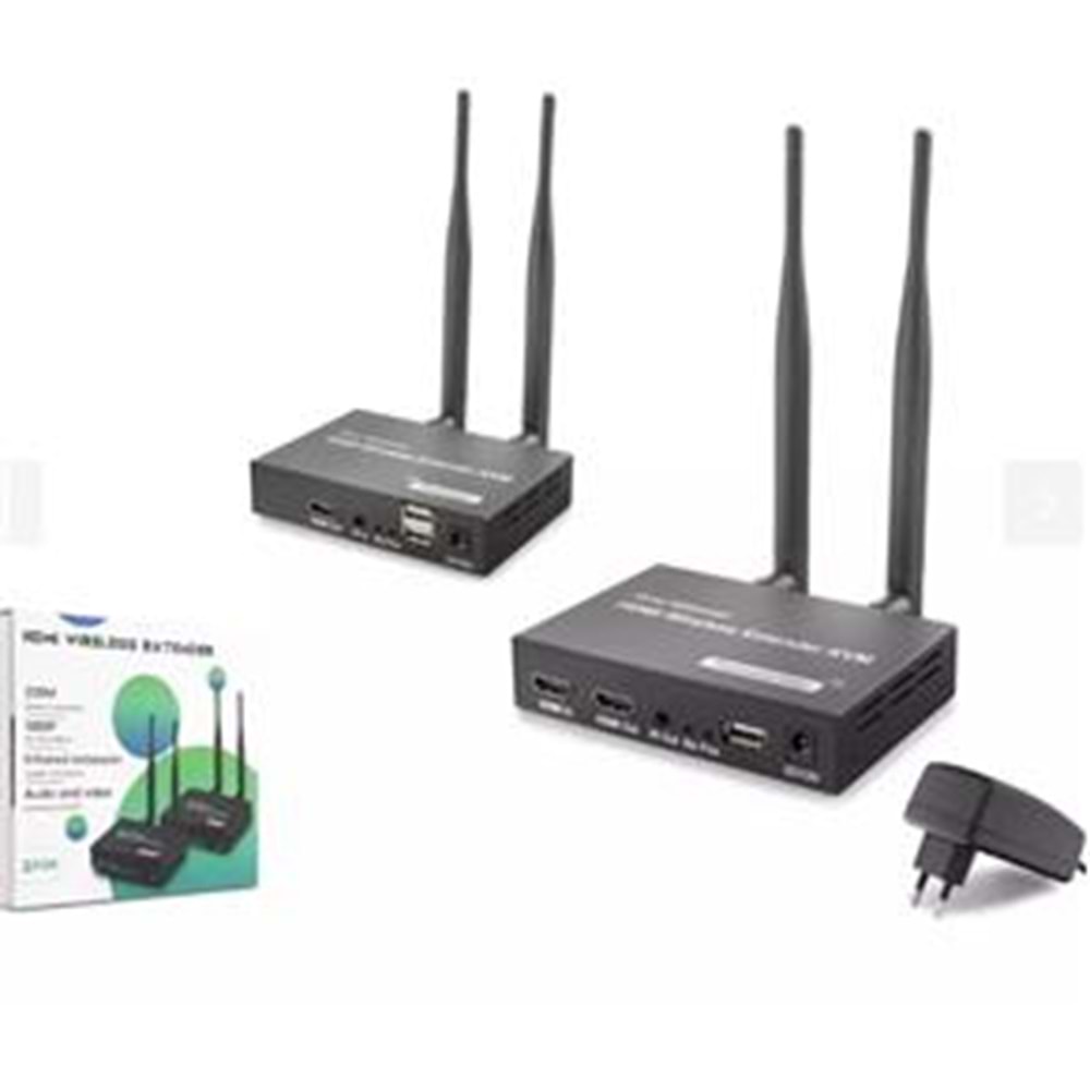 Hadron HDX1383 200mt Hdmi Wireless Kvm Extender Loop-Out Kablosuz 1080P (Audio and Video)