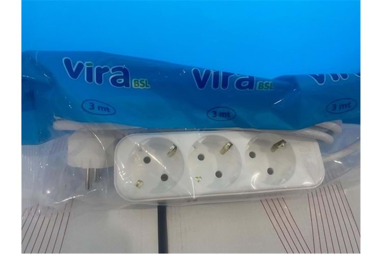 Vira 3lü 2mt Topraklı Priz