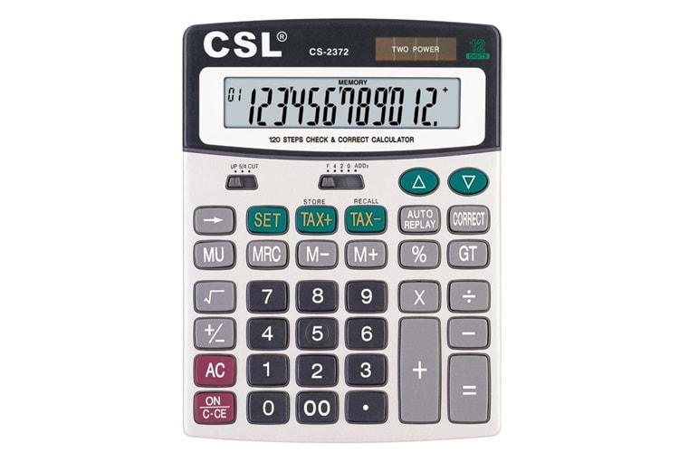 CSL CS-2372 12 Hane Masa Tipi İşlem Kontrollü Hesap Makinesi