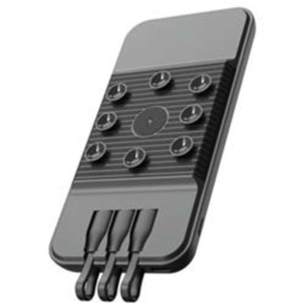 SnapMax SNP-3007 10.000 mah Siyah Vantuzlu Kablosuz ve 3in1 Kablolu Powerbank 