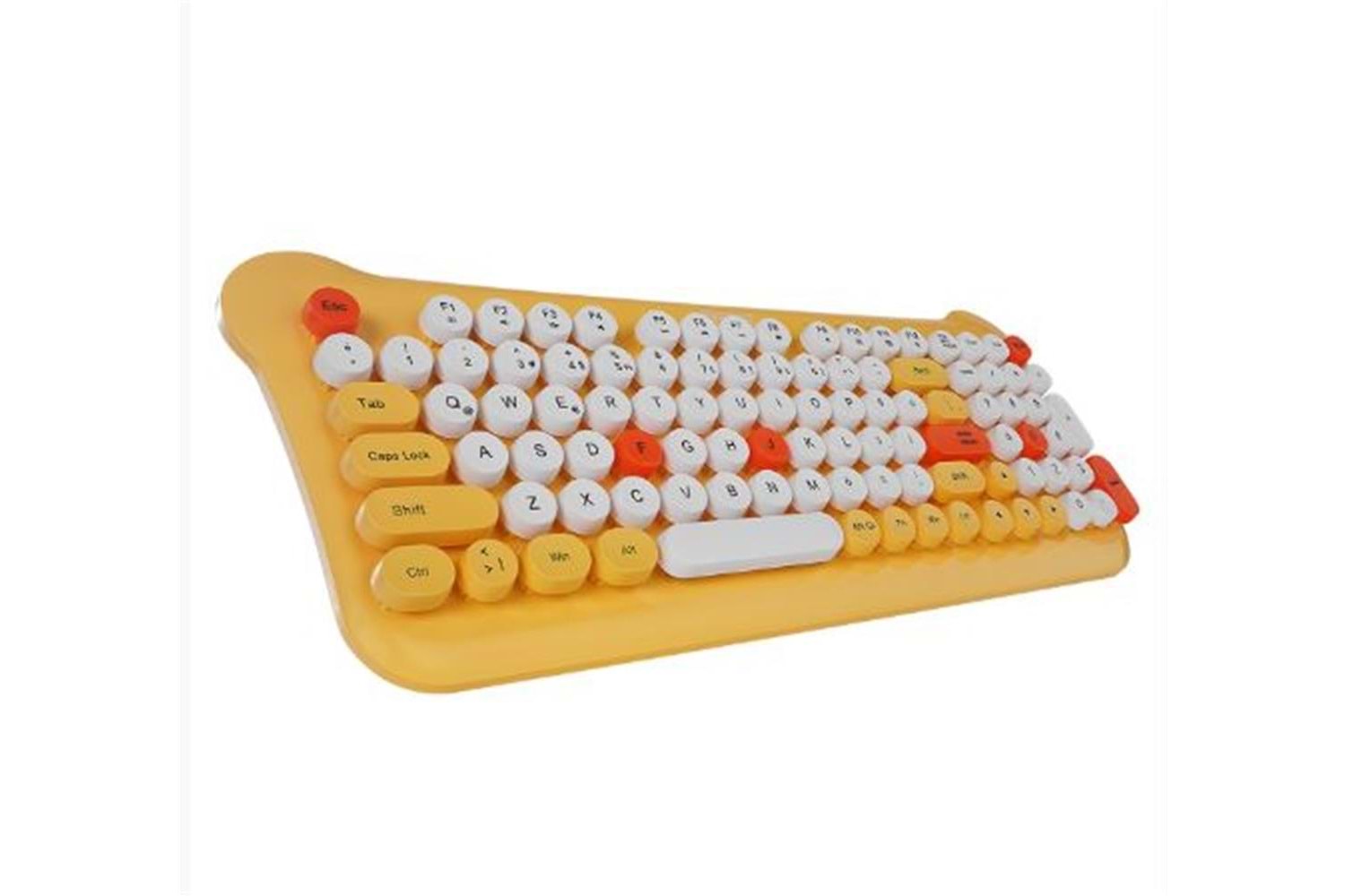 Everest KM-6244 BUNNY Renkli Tuşlu Sarı 2.4 ghz + BT Kablosuz Q Multimedia Klavye + Mouse Set