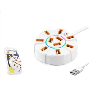 Hadron Hdx7034 Usb Hub 10-Usb 1.2M Beyaz