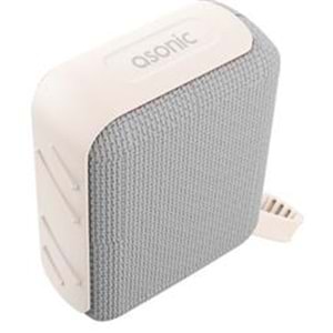 Asonic AS-03 Bej USB-TF-TWS-Bluetooth Destekli 5W 1200mAh Type-C Speaker