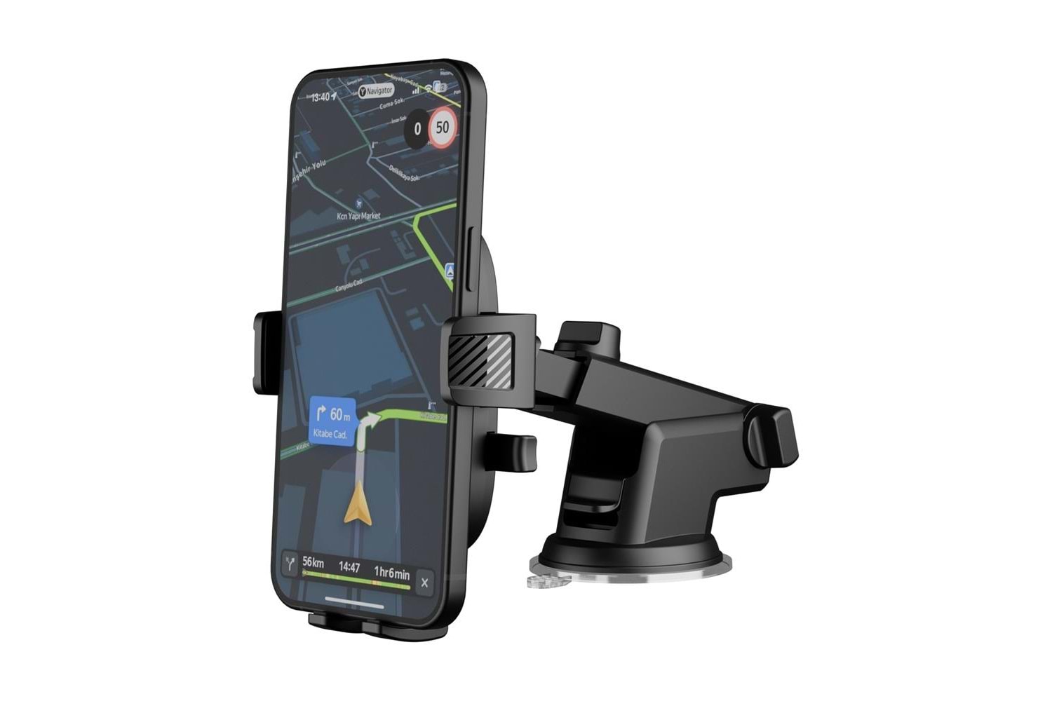 Addison ADS-144 Universal Ayarlanabilir Siyah Araç Telefon Tutucu