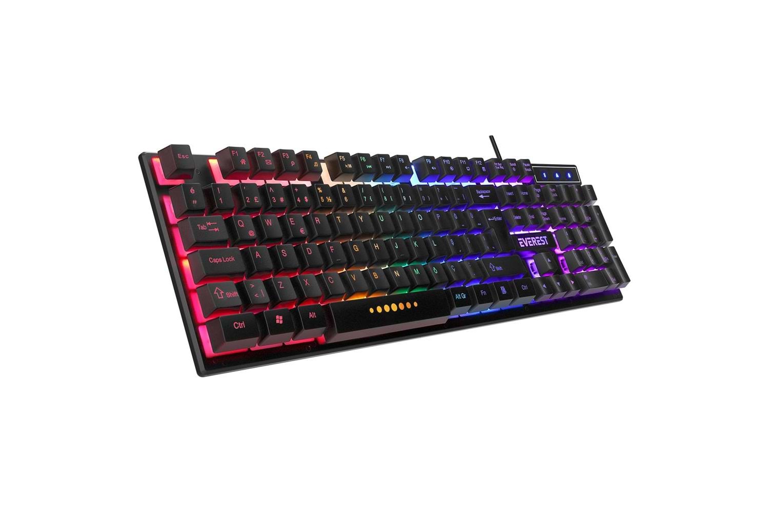 Everest KB-24 Siyah Rainbow Q Membrane Oyuncu Klavyesi