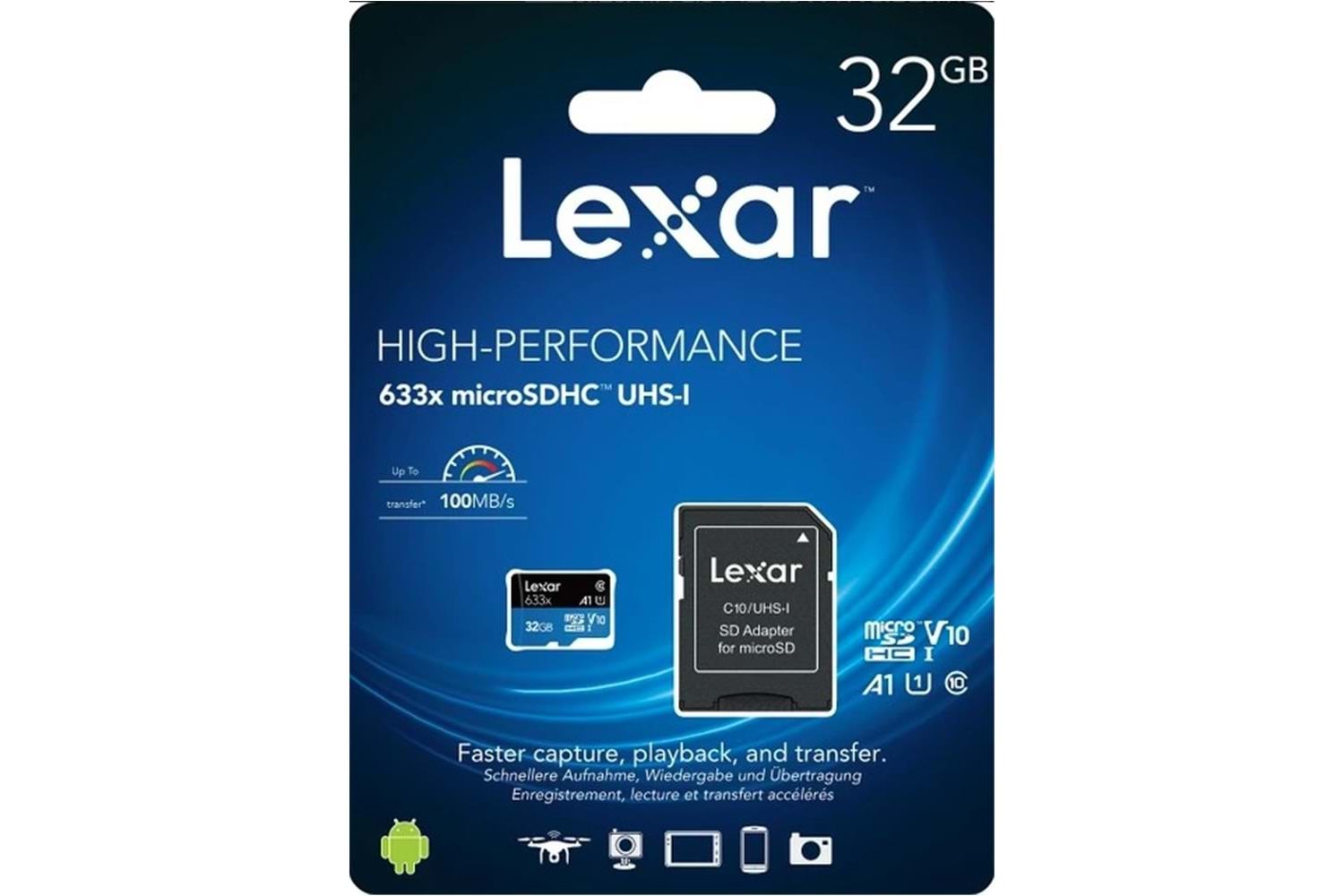 Lexar 32GB A1 V10 U1 Hafıza Kartı + Adaptör