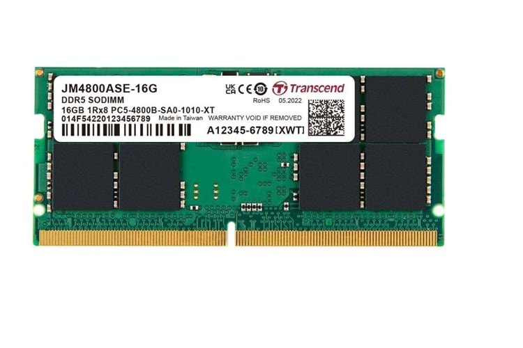 Transcend JM4800ASE-16G 16GB DDR5 4800Mhz CL40 1.1V Notebook Ram