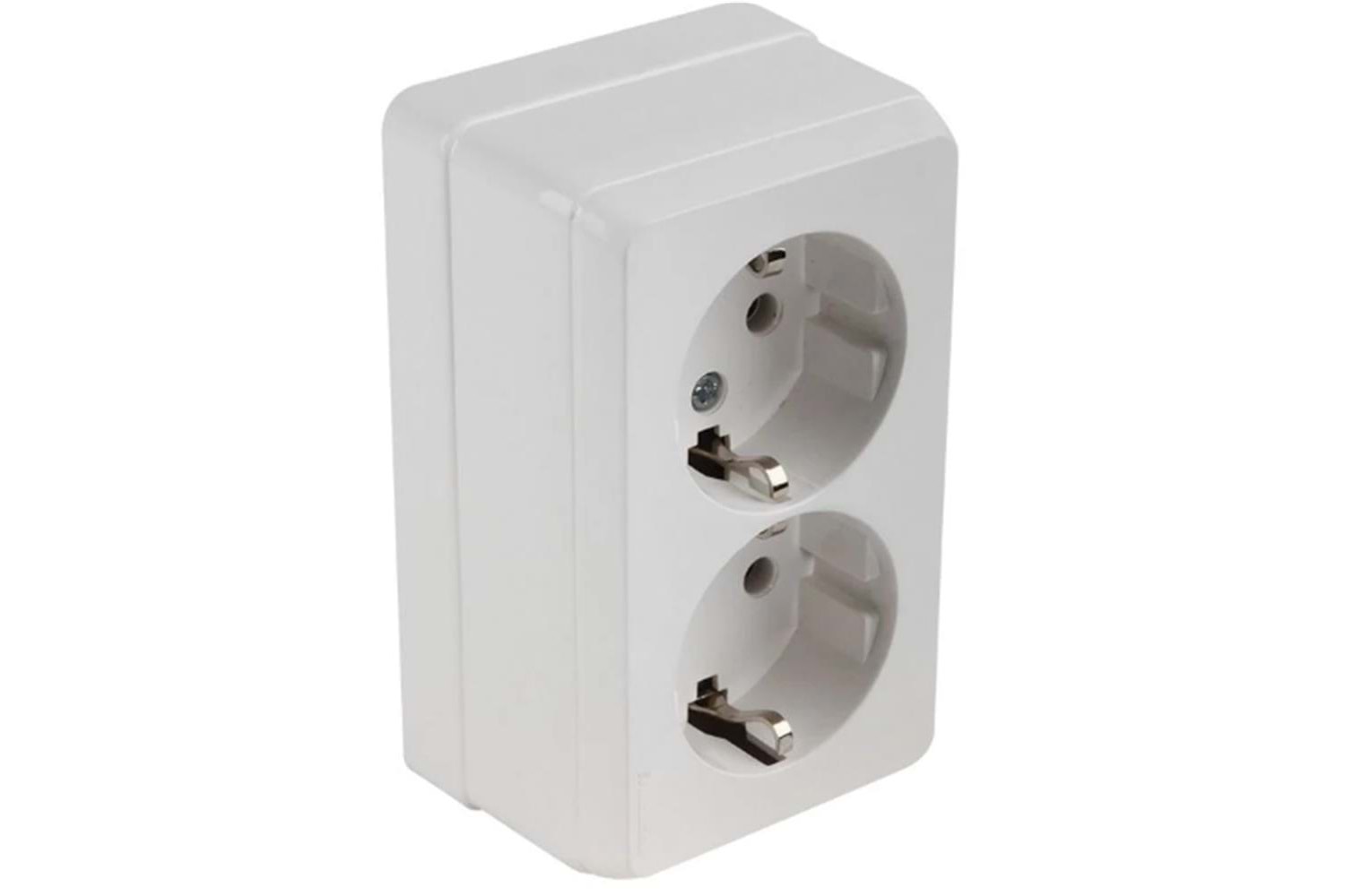 Mutlusan Bron Sıva Üstü İkili Topraklı Priz Beyaz (2160 202 0201)