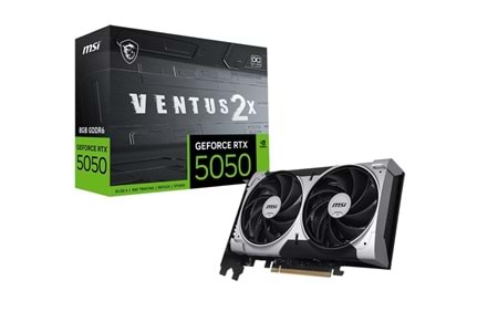 Msı GeForce RTX5050 Ventus 2X OC 8G 8GB GDDR6 128 Bit DLSS 4 Ekran Kartı