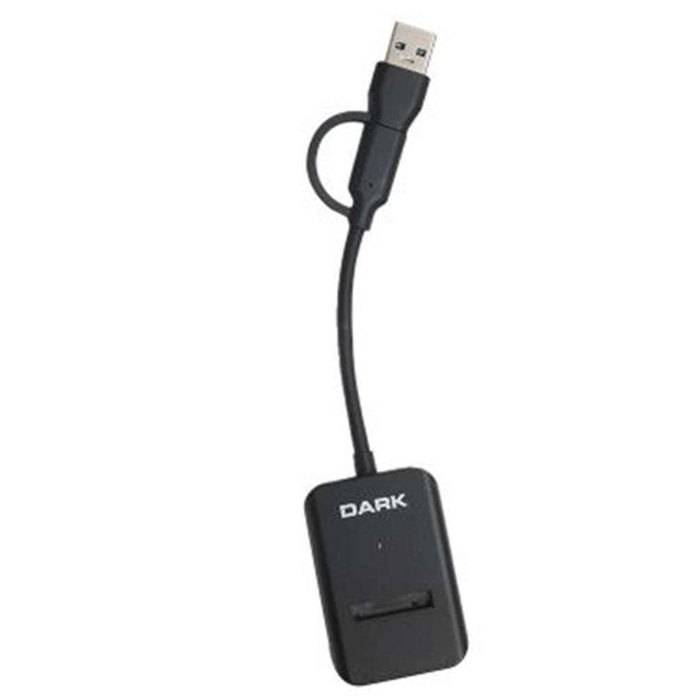 Dark USB-A + USB-C 10- M Key M.2 NVMe SSD Taşınabilir Disk Yerleştirme Adaptörü DK-AC-DSEM3