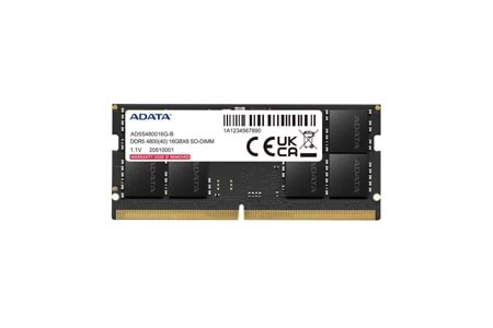 Adata 16GB DDR5 4800MHz 262Pin 1.1V Notebook Ram