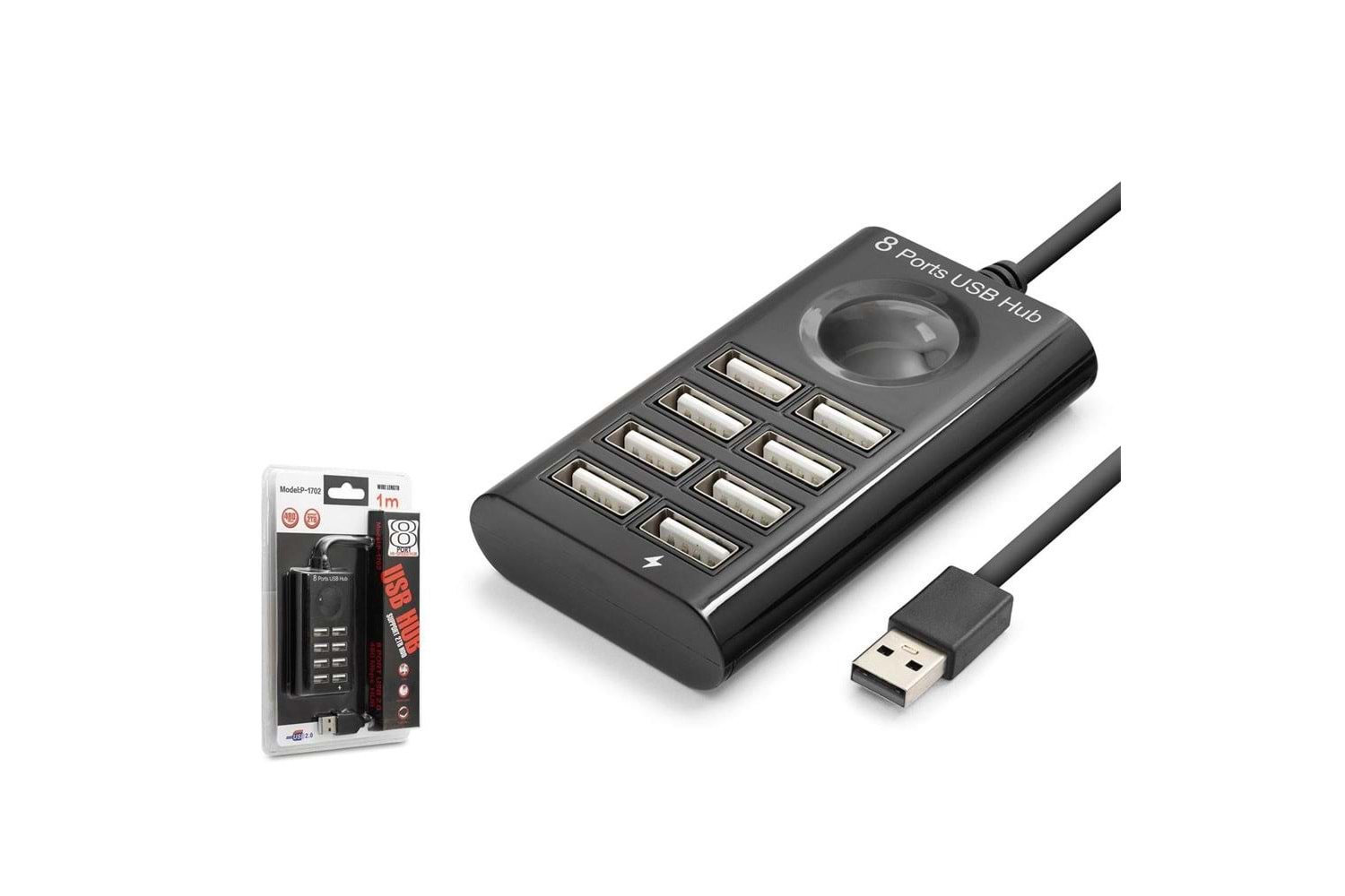 Hadron hdx7052 Usb Hub 8-Usb 8in1 1M Siyah