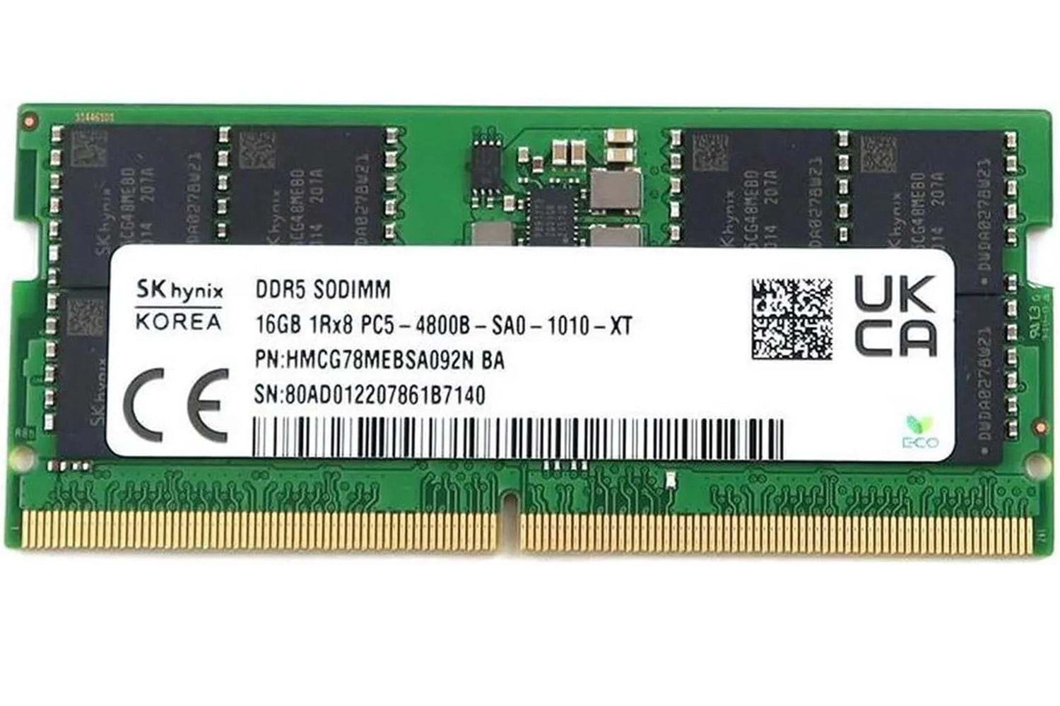 HyNIX 16GB DDR5 4800MHz HYNIX 1.1V Sodimm HMCG78MEBSA092N-BA Notebook Ram