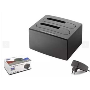Hadron Hdx1791 All in One HDD Docking USB 3.0 SATA 2.5 & 3.5 HDD SSD Destekli 12V Adaptör Siya