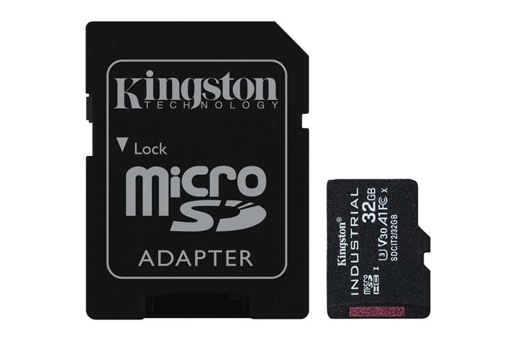 Kingston SDCIT2-32GB 32GB microSDHC Industrial C10 A1 pSLC Card + SD Adapter Hafıza Kartı