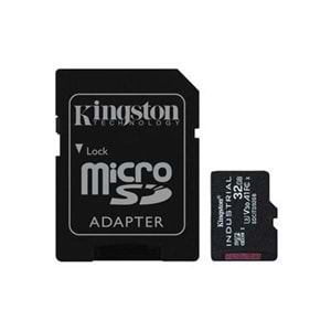 Kingston SDCIT2-32GB 32GB microSDHC Industrial C10 A1 pSLC Card + SD Adapter Hafıza Kartı